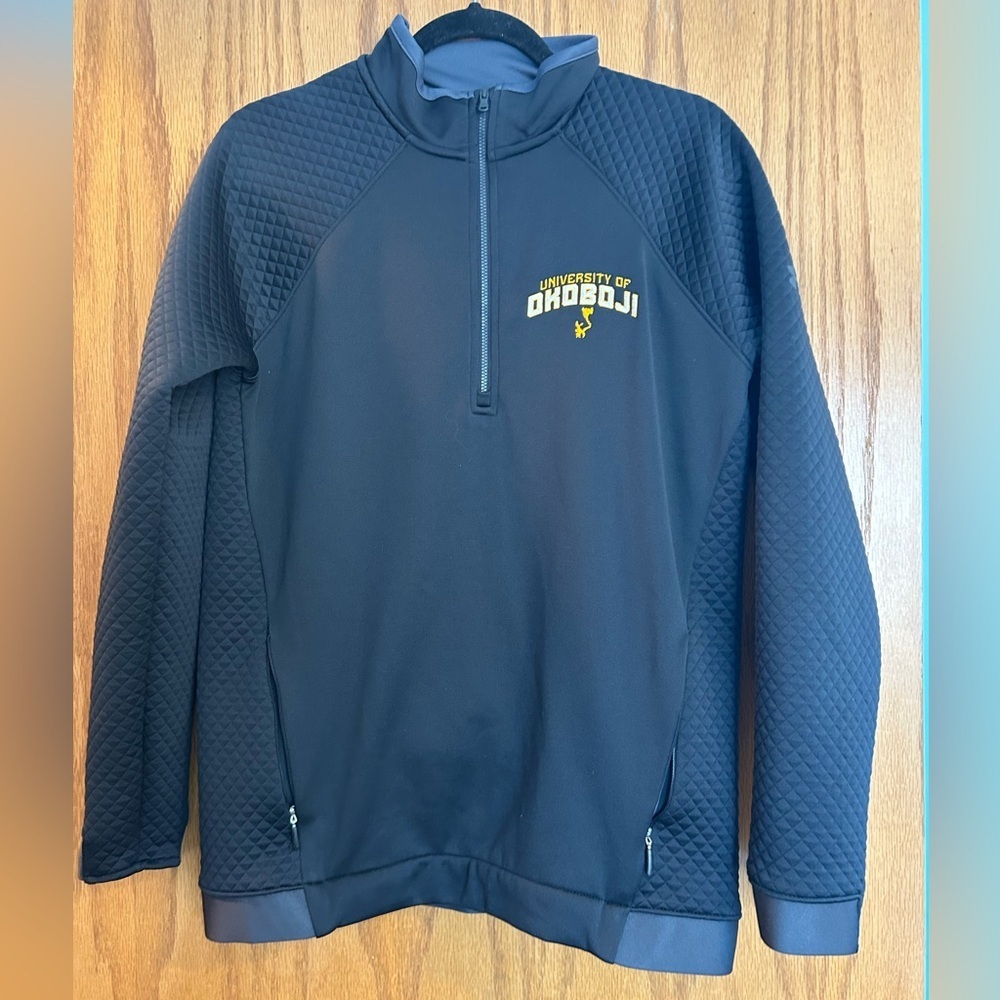 Under Armour Women’s Black Quilted Pullover University of Okoboji Small NWOT
